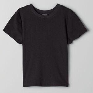 ARITZIA TNA cropped ribbed black top